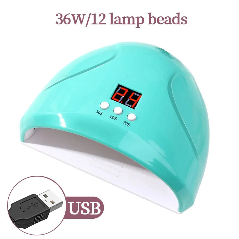 LULAA LED Light Nail Lamp Portable Gel Polish Drying Lamps UV Curing Flashlight Machine Pin Cure for Professional Nails Dryer