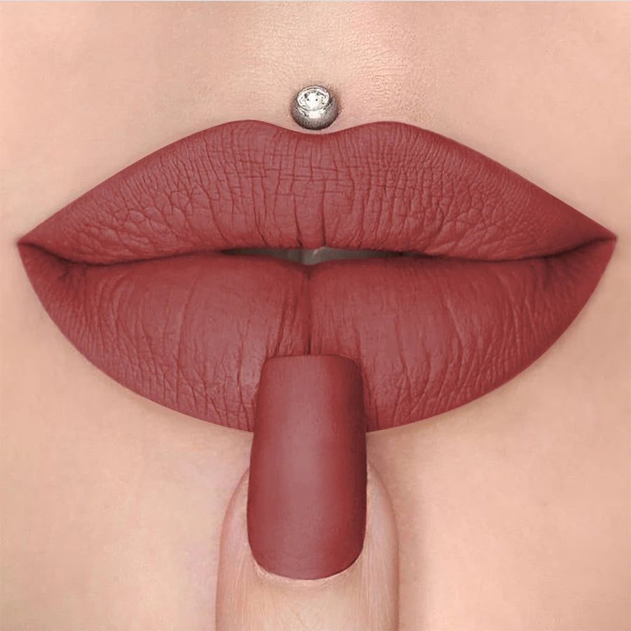 1PC 15 Colors Nude Velet Matte Lipstick Pen Waterproof Long Lasting Red Pink Lip Liner Pen Korean Makeup Lip Tint Lip Glaze