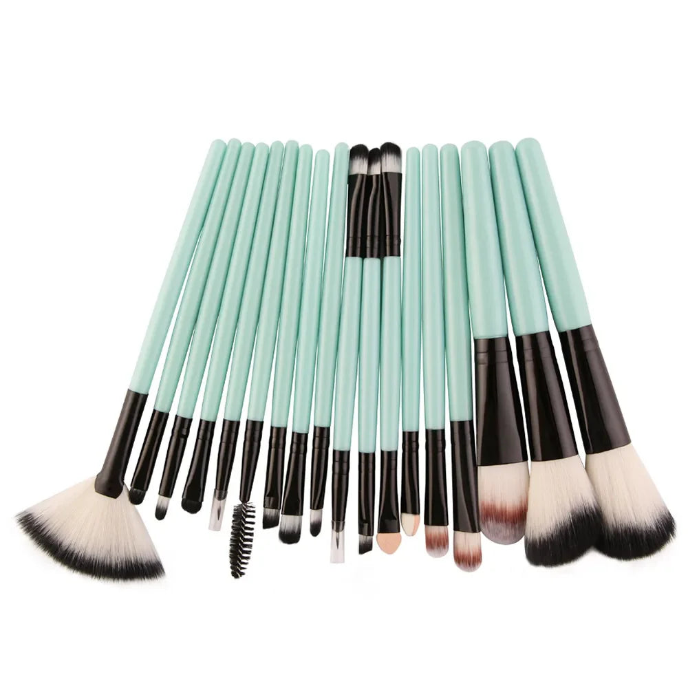 18 Pcs Makeup Brush Set Tools Make-Up Toiletry Kit Wool Make Up Brush Set