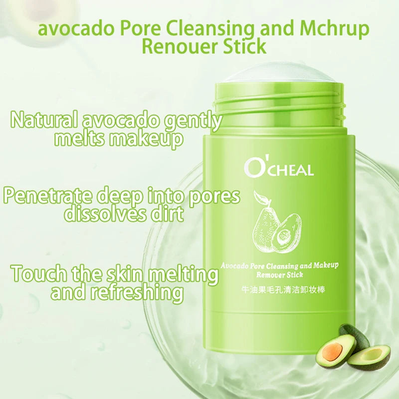 Avocado Citrus Makeup Remover Stick Portable Deep Cleansing Pore Cream Stick Remover Balm makeup Facial Skin Care Cosmetics