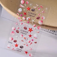 1PC 5D Macaron Flower/Fruit Nail Charms Sticker Embossed Bear/Rabbit/Letter Nails Slider Decals Summer Adhesive Manicure Decor&Y