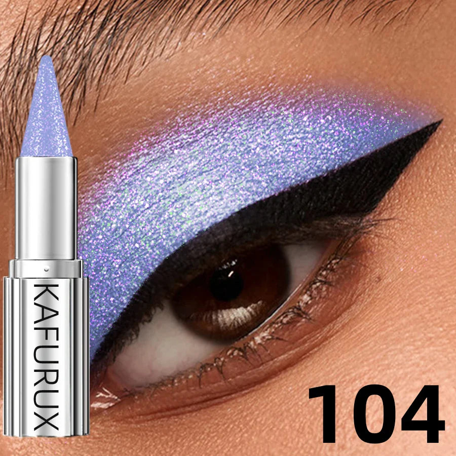 12 Colors Metallic White Black Purple Eyeshadow Pencil Glitter 1pc  Liner Pen Highligter Long Lasting Blue Cream Eye Shadow