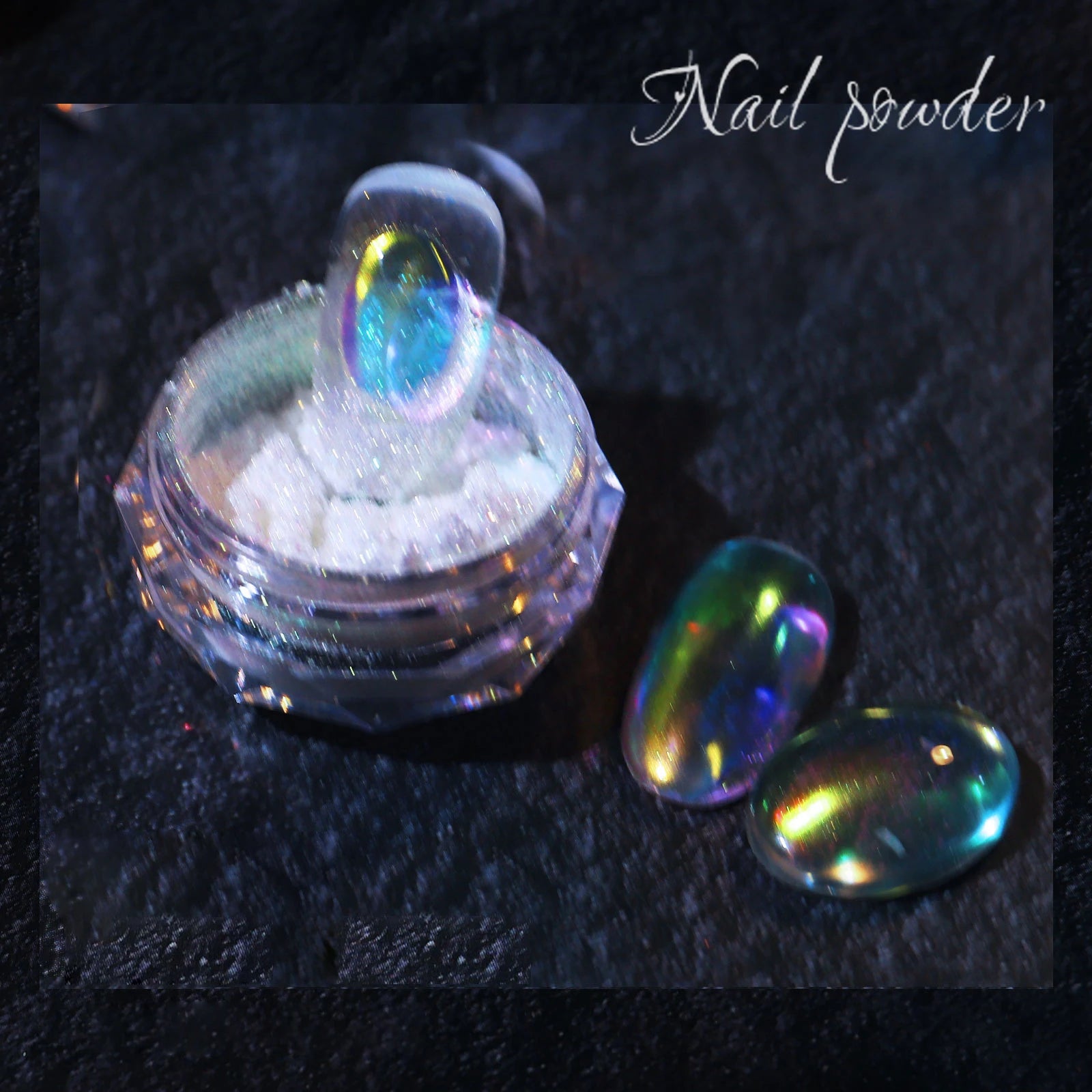 Nail Glitter Aurora Ice Transparent Laser Magic Aurora Rainbow Mirror  Gel Pigment Powder Chrome Nai Charm  Art Decoration Tools