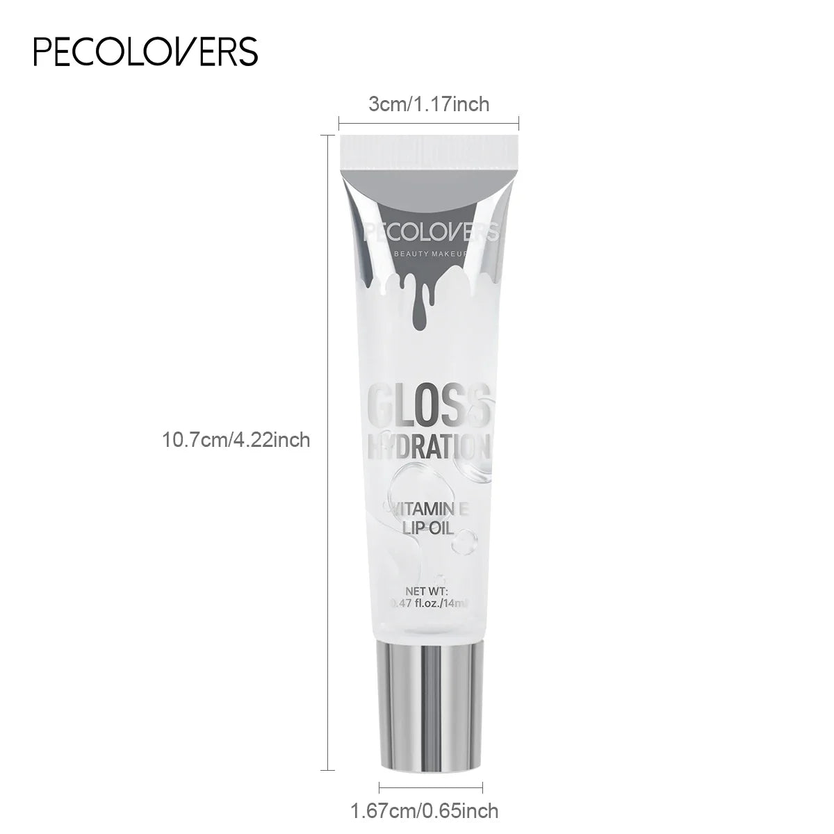 Crystal Jelly Lip Gloss Tube Lip Moisturizing Oil Shiny Lip Oil Moisturizing Women's Lip Gloss Makeup Lip Gloss Cosmetics