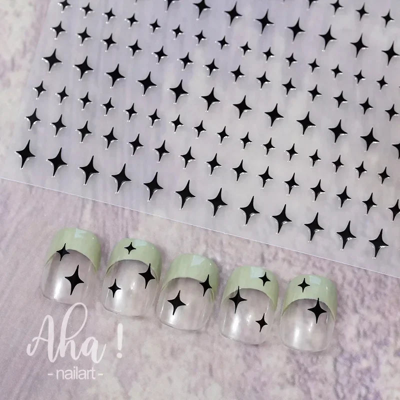 1sheet 3D Sweet Cherry Fruit Nail Art Stickers Summer Peach/Lemon/Star/Moon Nail Decals 8*10cm Adhesive Red Cherry Nail Decor