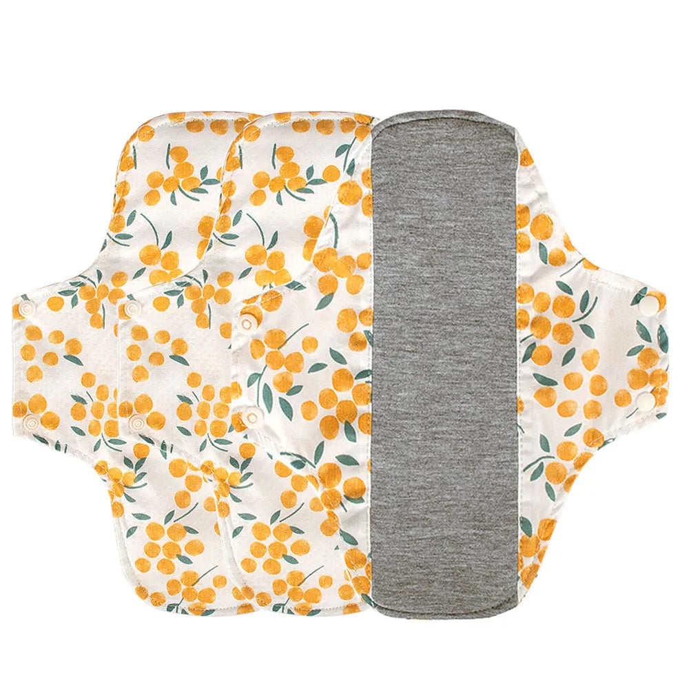 3PCS Sanitary Pads Reusable napkin Pads Washable print Towel Cloth Nursing pad easy to absorb graphene maternity Pads Menstrual