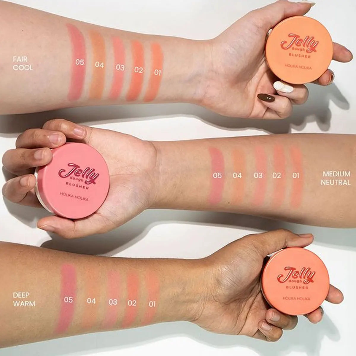 HOLIKA HOLIKA Jelly Dough Blusher,Gel Texture,Hydrating&Non-Sticky,Smooth&Blendable,Natural&Sheer Finish,K-Beauty,Korean Makeup