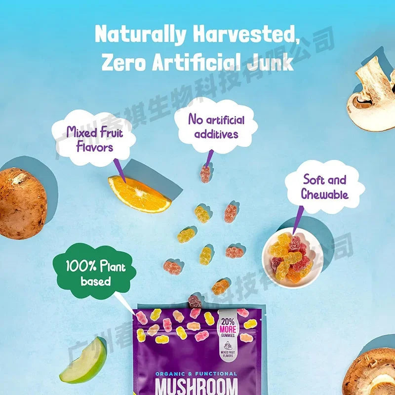 Mushroom gummies boost immunity and maintain cardiovascular health