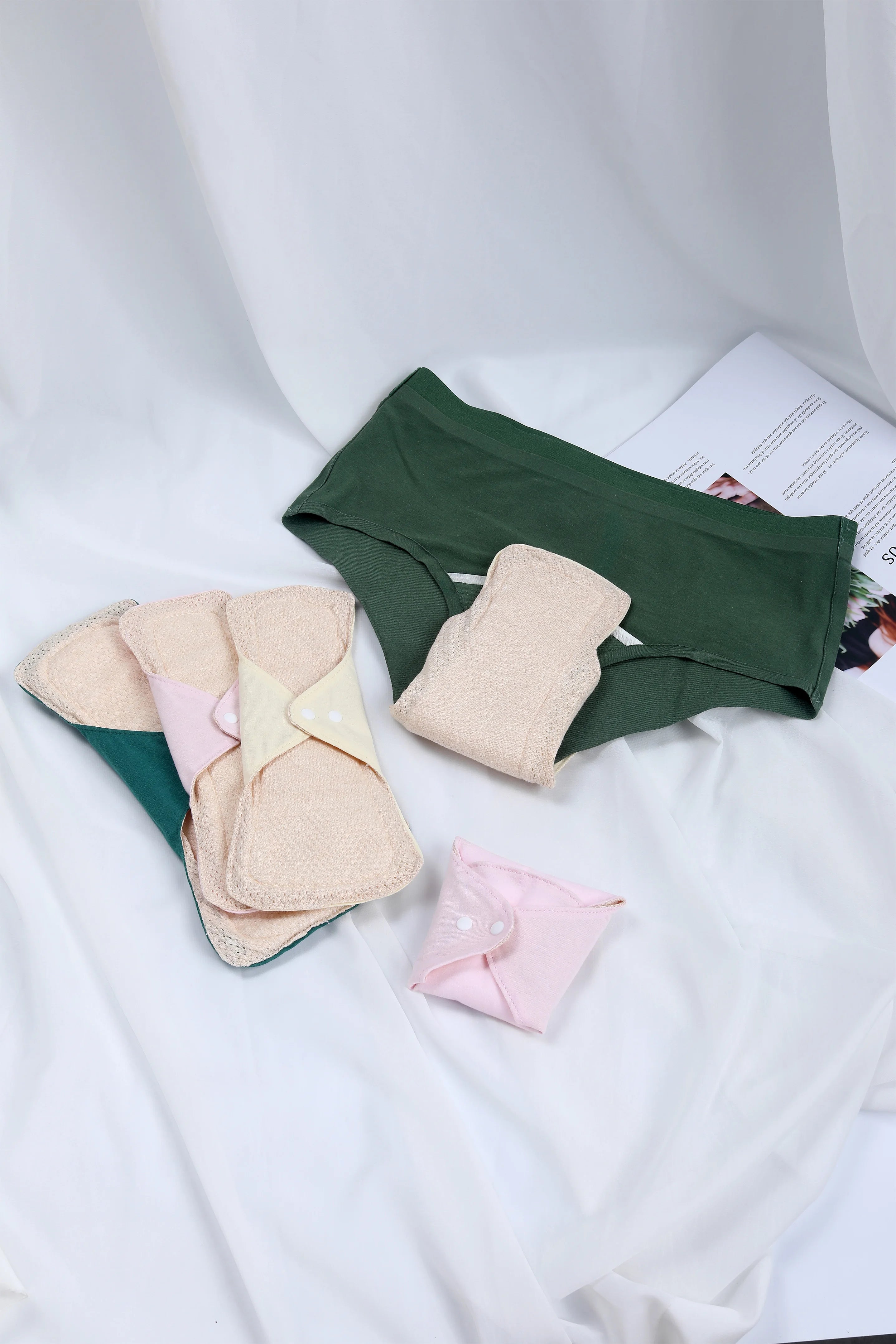 AIO Leak-Proof & Waterproof Washable Incontinence Sanitary Pads Cotton Women's Period pads Urine Proof Underwear Pads