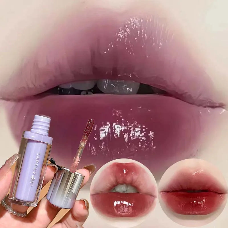 Waterproof Lasting Moisturizing Lightweight Lip Gloss Cute Korea Makeup Clear Fruit Juice Lip Tint Blueberry Wine Stain Lipgloss