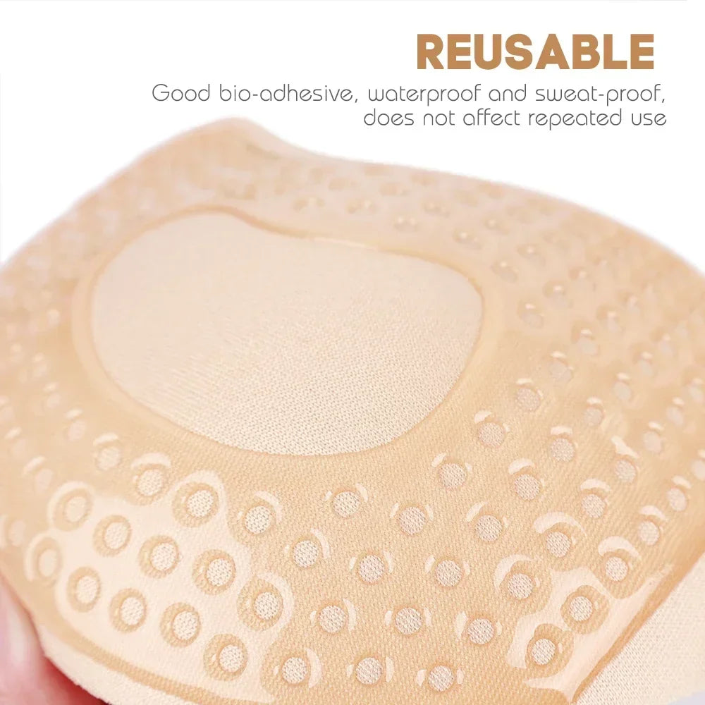 Invisible Push Up Bras Women Backless Strapless Bra Nipple Cover Front Closure Bralette Underwear Silicone Self-Adhesive Bra Pad
