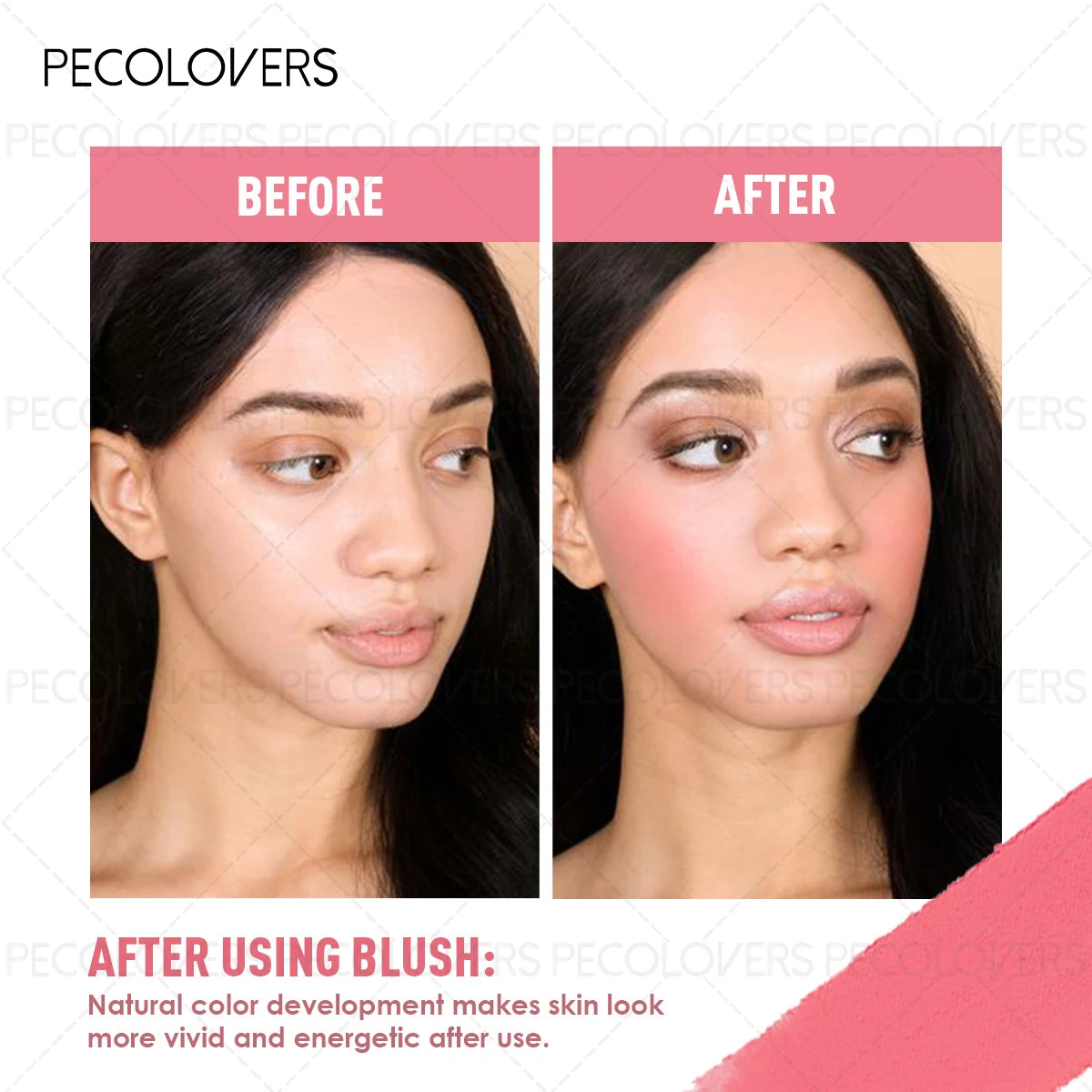1PC Matte Blush & Lip Gloss - Creamy Mashed Potato Texture, Effortless To Apply, Richly Pigmented, Long-Wearing, Christmas Gift