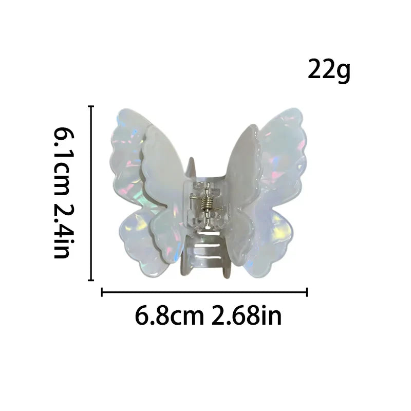 Colorful Fairy Butterfly Hair Claw Acetate Sweet Princess Butterfly Crab Hair Clips for Women Girls Hairpin Hair Accessories