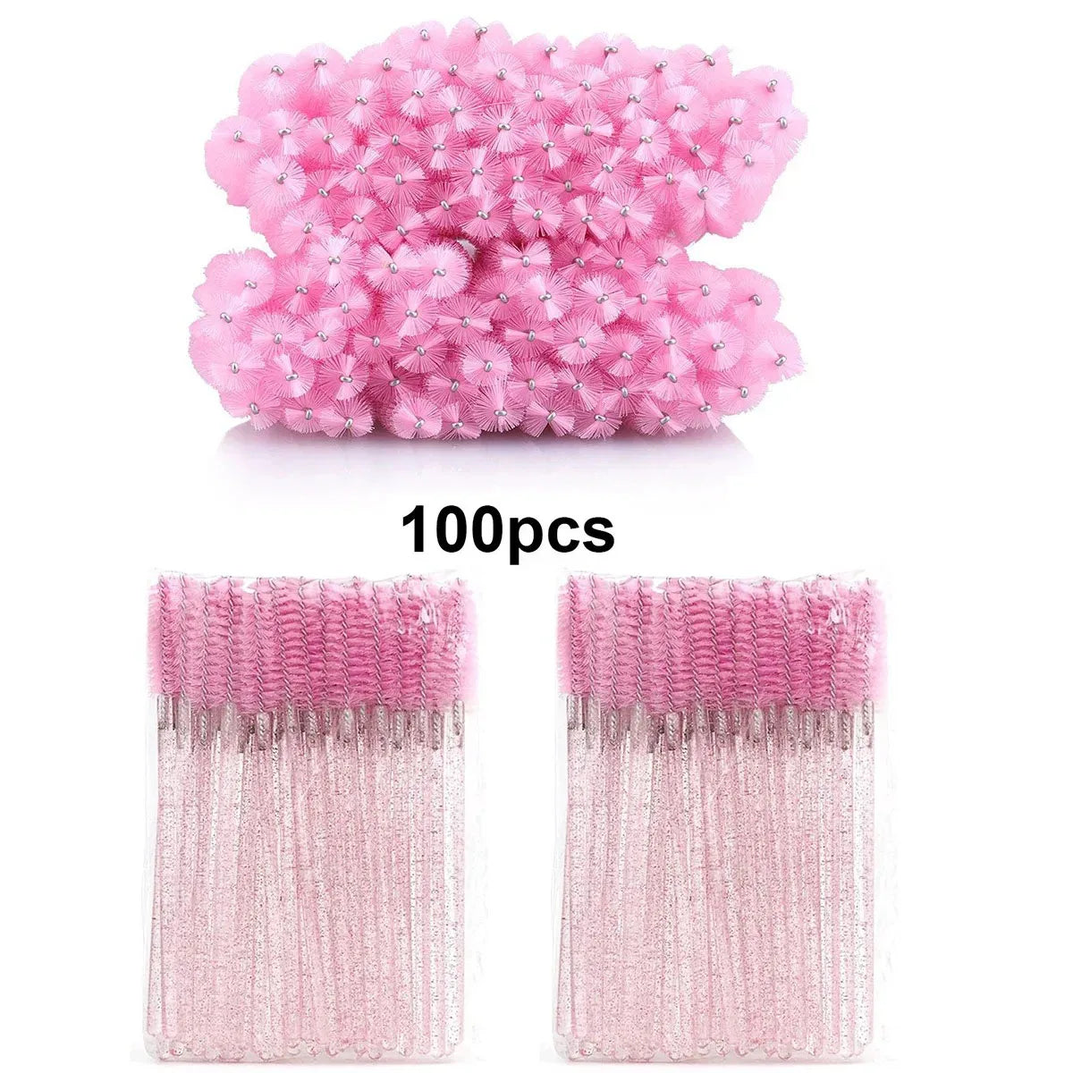 100pcs Disposable Eyelash Brushes Spoolies Micro Lash Mascara Wands Combs Wholesale for Eyelash Extension Makeup  Cosmetic Tools
