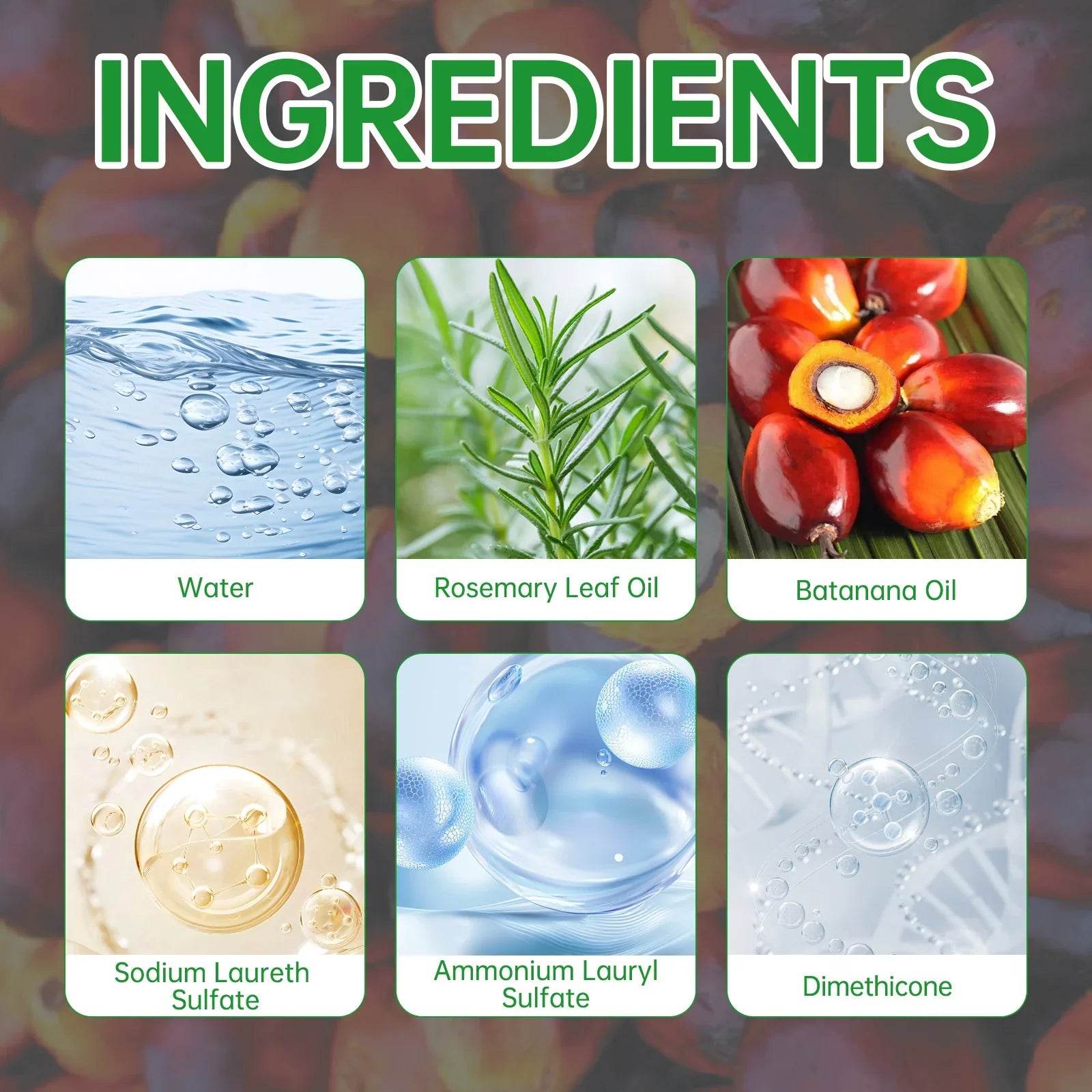 300ML Batana Oil Shampoo Nourishing Hair Strengthens Restore Damaged Split Hair Scalp Cleansing Dandruff Control Hair Shampoo