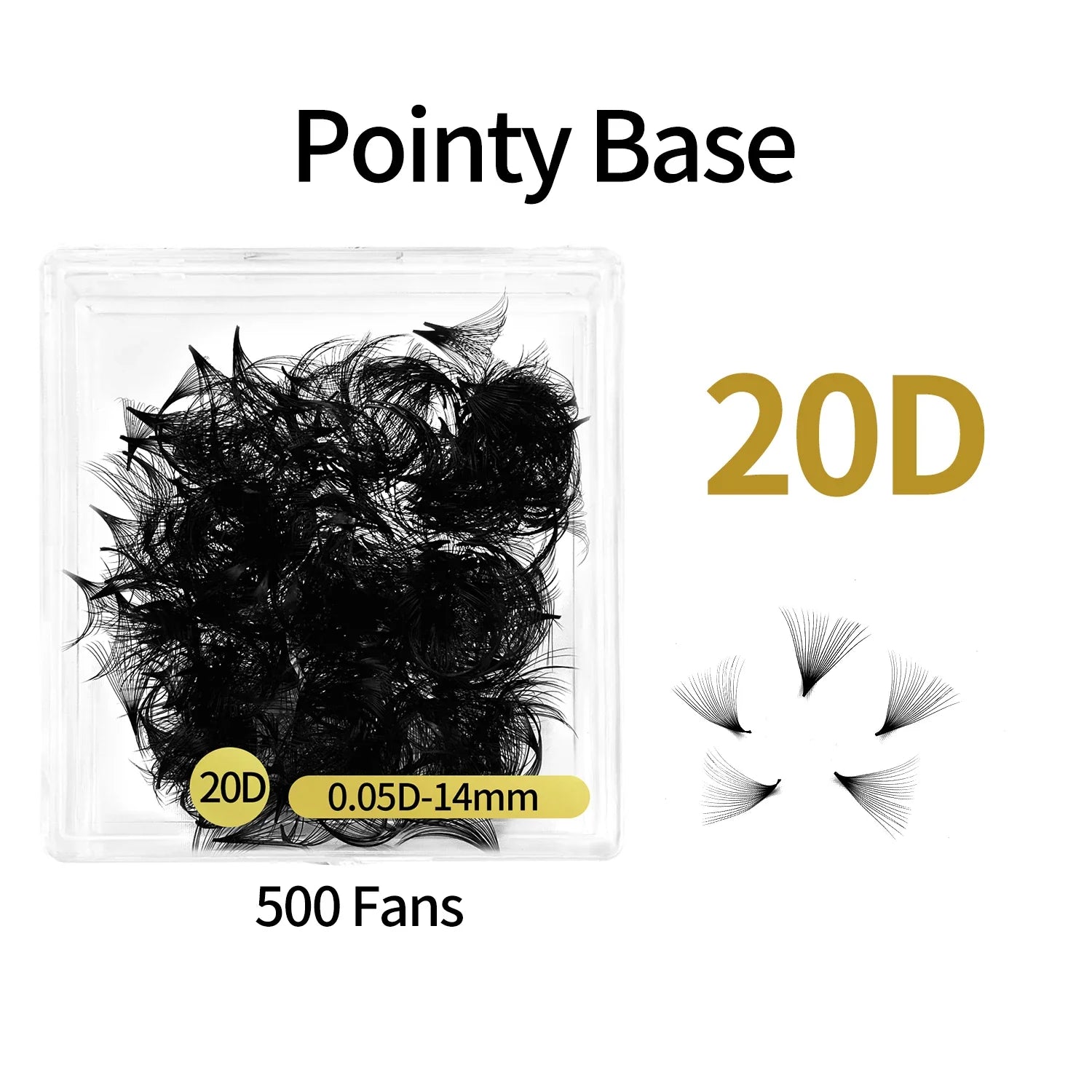 ABONNIE Loose 8D-20D Pointy Base Short Stem Premade Russian Volume Fans Faux Mink Premade Eyelash Extensions Makeup Cilios