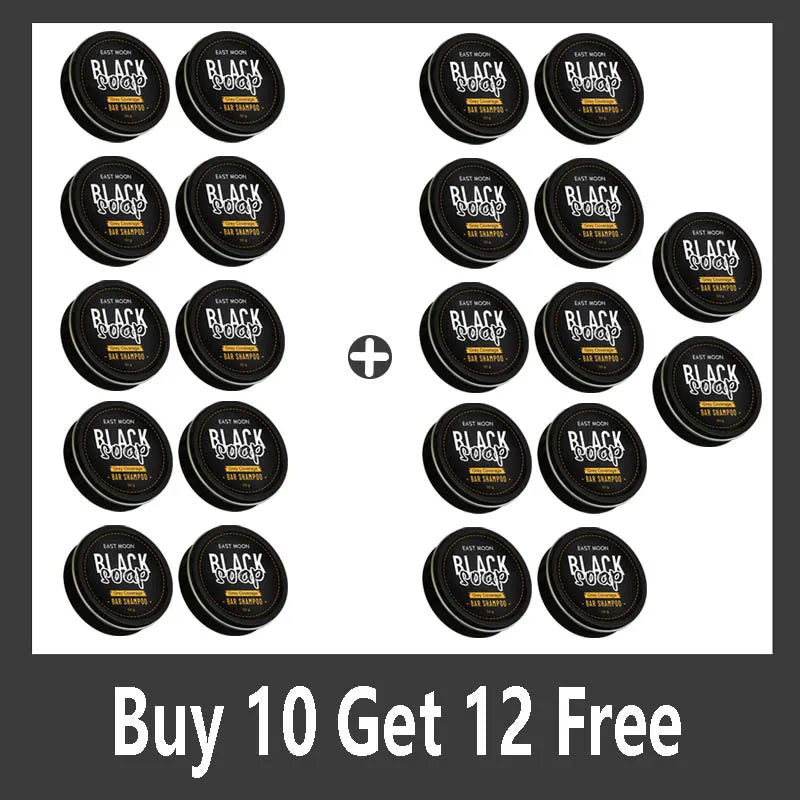 Polygonum Multiflorum Black Hair Soap Darkening Shampoo Bar Repair Gray White Color Dye Face Hair Body Shampoo For Man Women