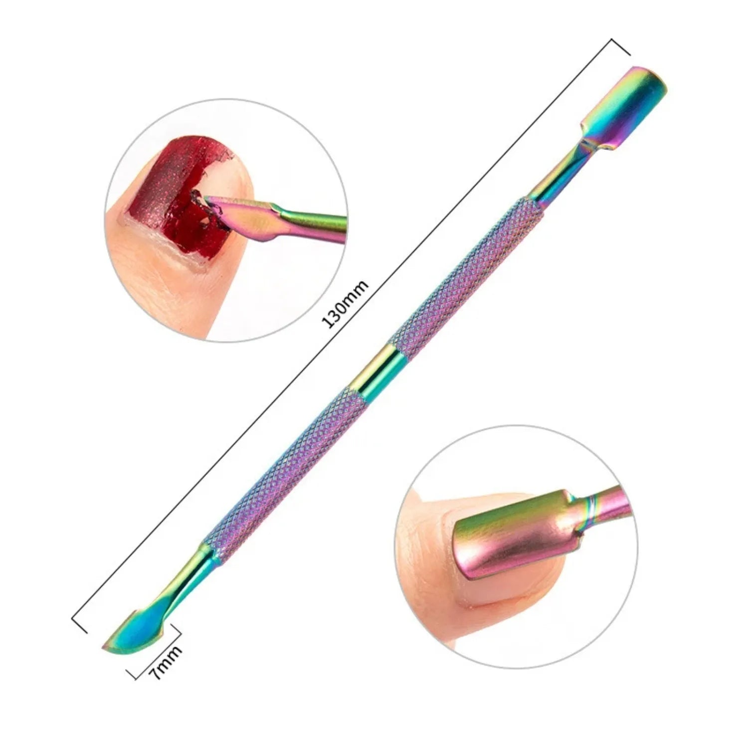 Double-ended Stainless Steel Cuticle Pusher Dead Skin Push Remover For Pedicure Manicure Nail Art Cleaner Care Tool Factory Sale