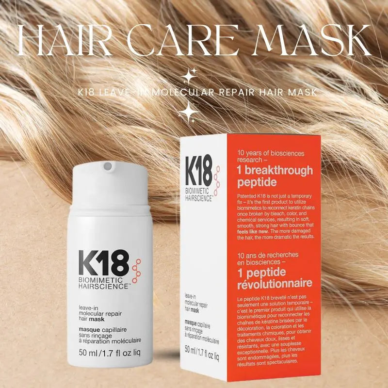 K18 Hair Mask Leave-In Molecular Repair Conditioner Deep Restores Damaged Hair Keratin Treatment For Hair And Scalp Hair Care