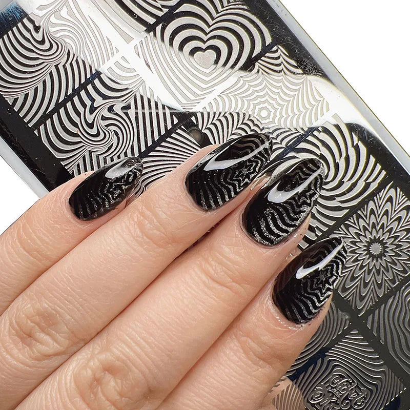XMQ Nail Art Stamping  Plates Carton Flowers Template