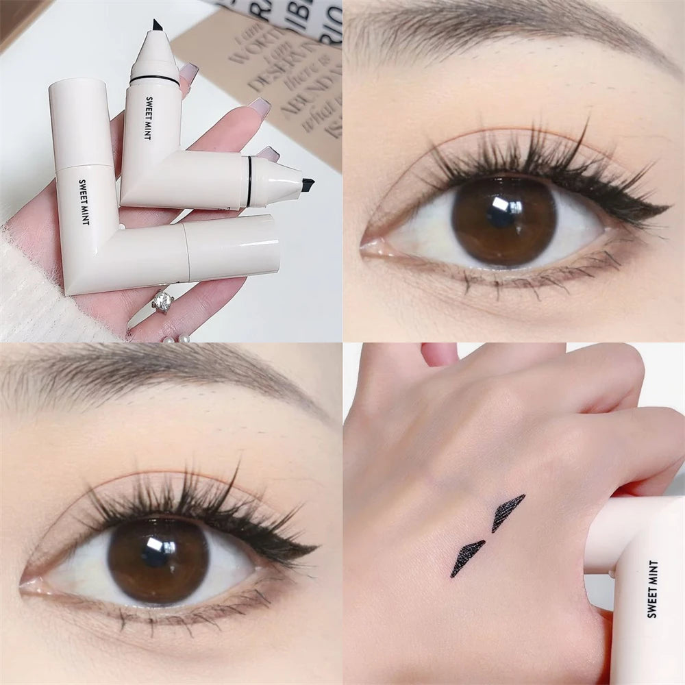 Waterproof Double-Wing Integrated Eyeliner Stamp - Sweat Proof & Long Lasting Easy to Use for Beginners Lazy Makeup Stencil