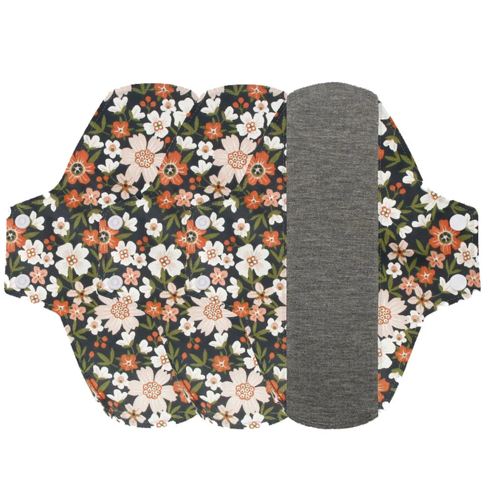 3PCS Sanitary Pads Reusable napkin Pads Washable print Towel Cloth Nursing pad easy to absorb graphene maternity Pads Menstrual