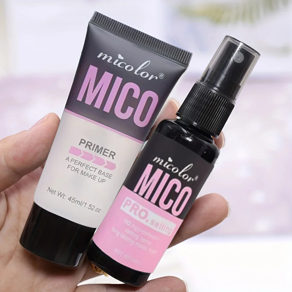 Makeup Set Of Makeup Primer + Setting Spray, Invisible Pore Color Rendering Hold Makeup, For Base Makeup And Makeup Finishing