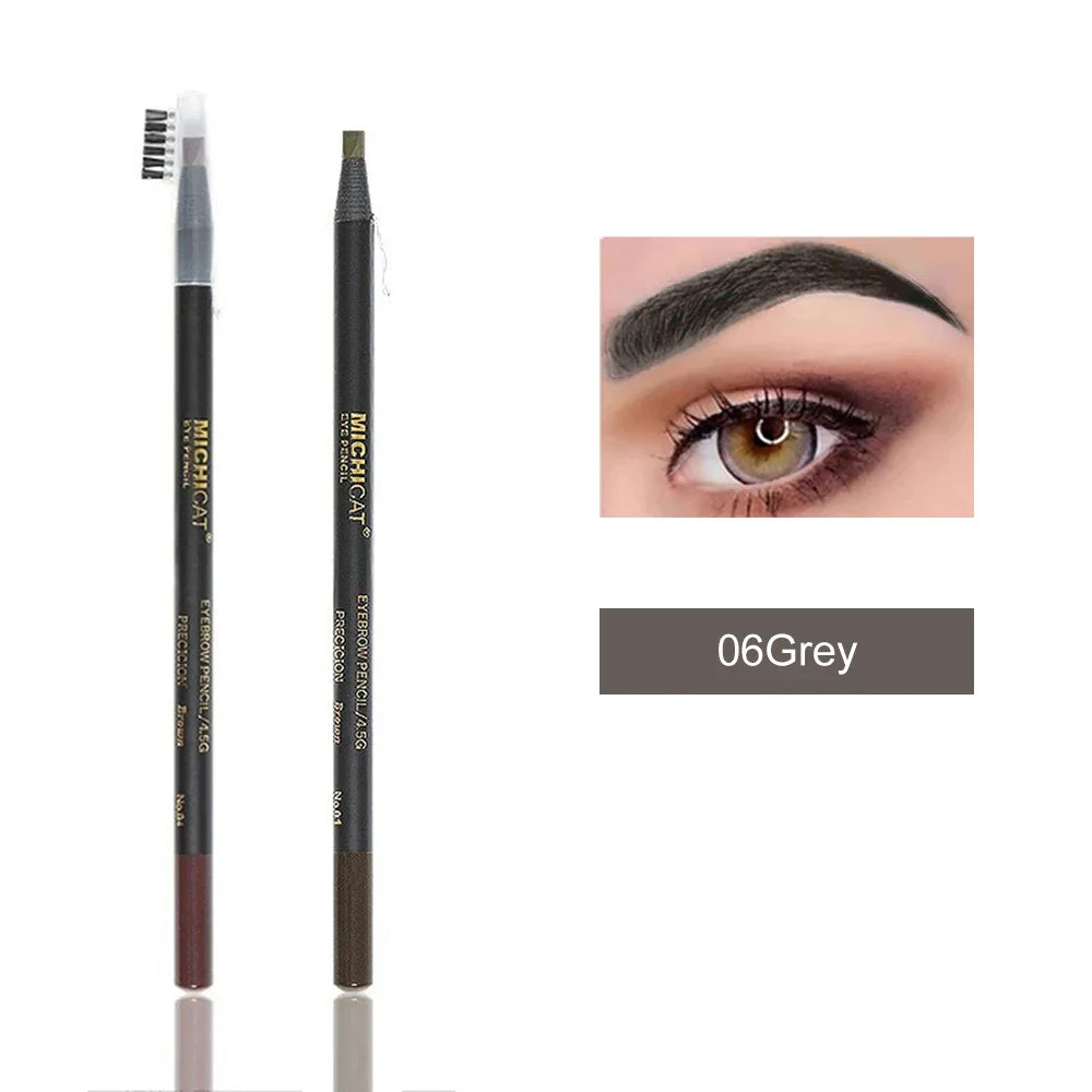 1PC Waterproof Eyebrow Pencil – 6 Natural Colors, Long-Lasting Tint Brow Pen for Defined, Smudge-Proof Eye Makeup