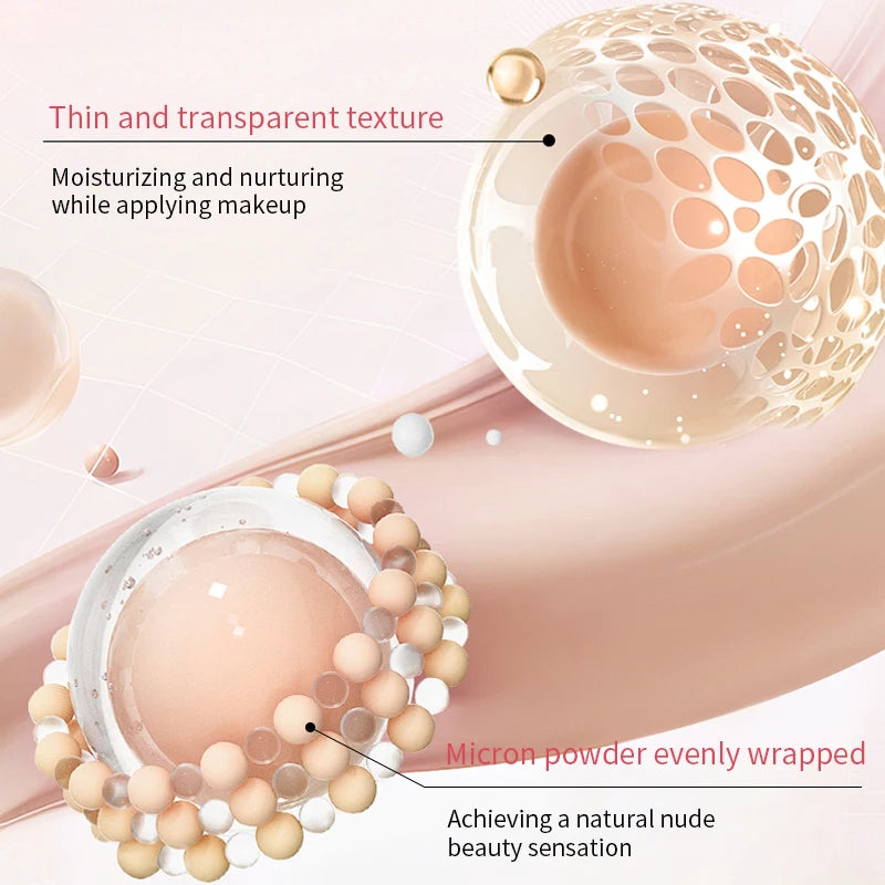 Pink Heart Concealer Air Cushion Long-lasting Delicate Moisturizing Translucent Foundation Cream Portable Valentine's Day Gift