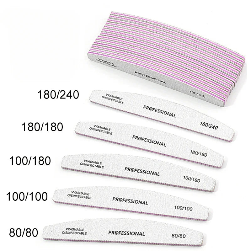 Nail File 100 To 240 Professional Tools Emery for Manicure Lime 240 Sandpaper Gel Polishing Files for Nails Buffers Set Polisher
