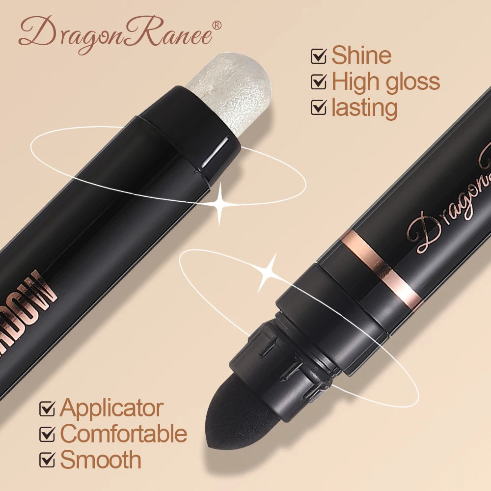 Double Head Pearlescent Eyeshadow Pencil Waterproof Glitter Metallic Blue Green Eye Shadow Makeup Pigment White Eyes Highlighter