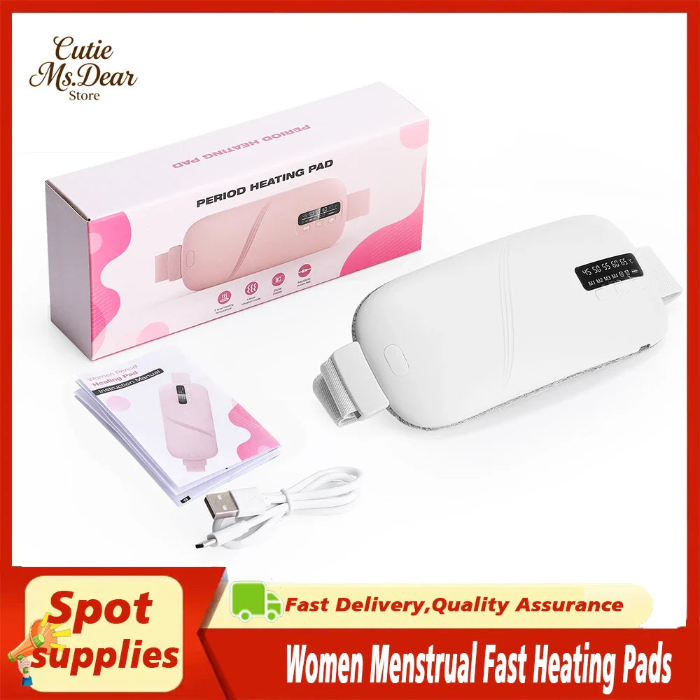 2025 Women Menstrual Fast Heating Pads For Women Menstrual Relief Pain With 5 Heat Levels And 4 Massage Modes Gifts For Female