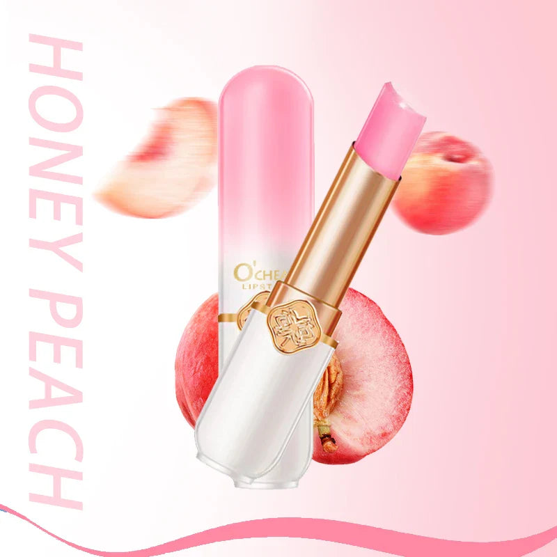 OCHEAL Color Changing Lipstick Fruit Lip Balm Moisturizing Waterproof Long Lasting Moisturizing Lip Balm Temperature Changing