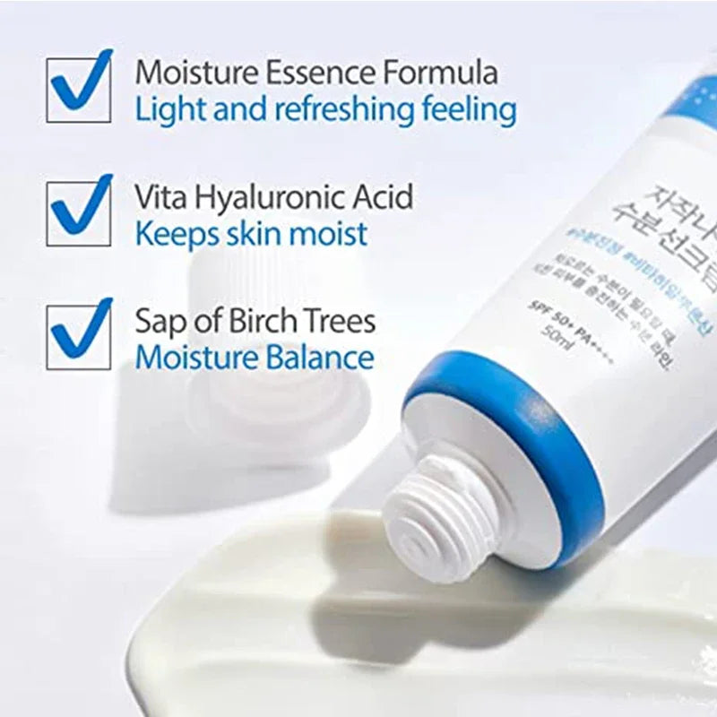 50ml Sunscreen for Face PF50+ PA++++ Sun Cream Birch Juice Moisturizing Skin Care Strong UV Protection korean Sunscreen