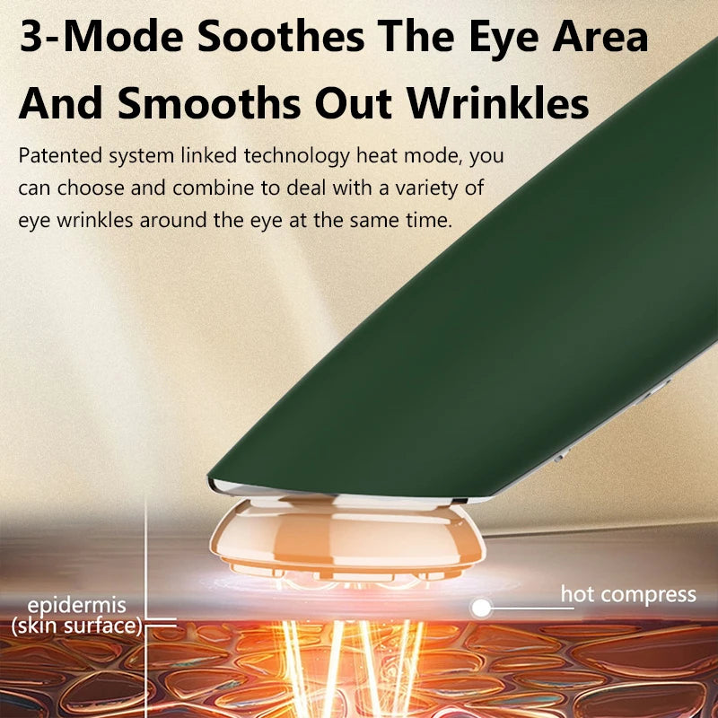 Electric Eye Massager EMS Microcurrent Lifting Wand Eye Wrinkles Remove Dark Circles Removal Hot Vibration Eyes Cream Infusion