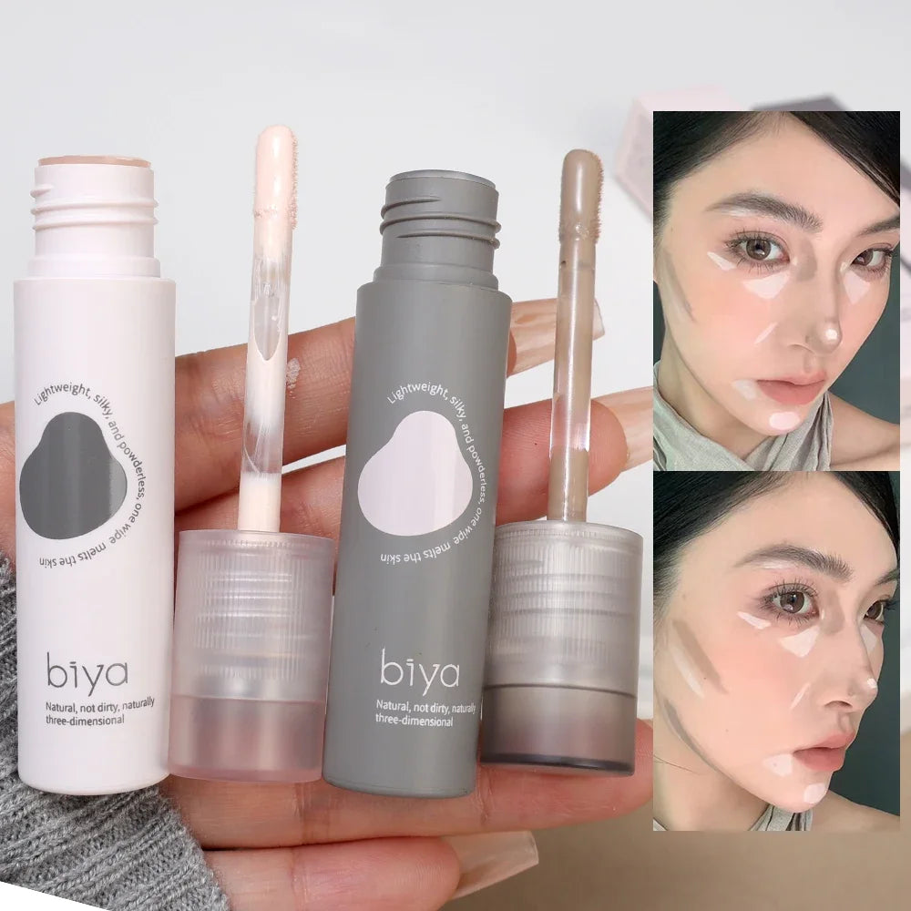 Face Brighten Contouring Liquid Concealer Makeup Waterproof Nose Shadow Contour Lasting Natural Bronzer Highlighter Cosmetics