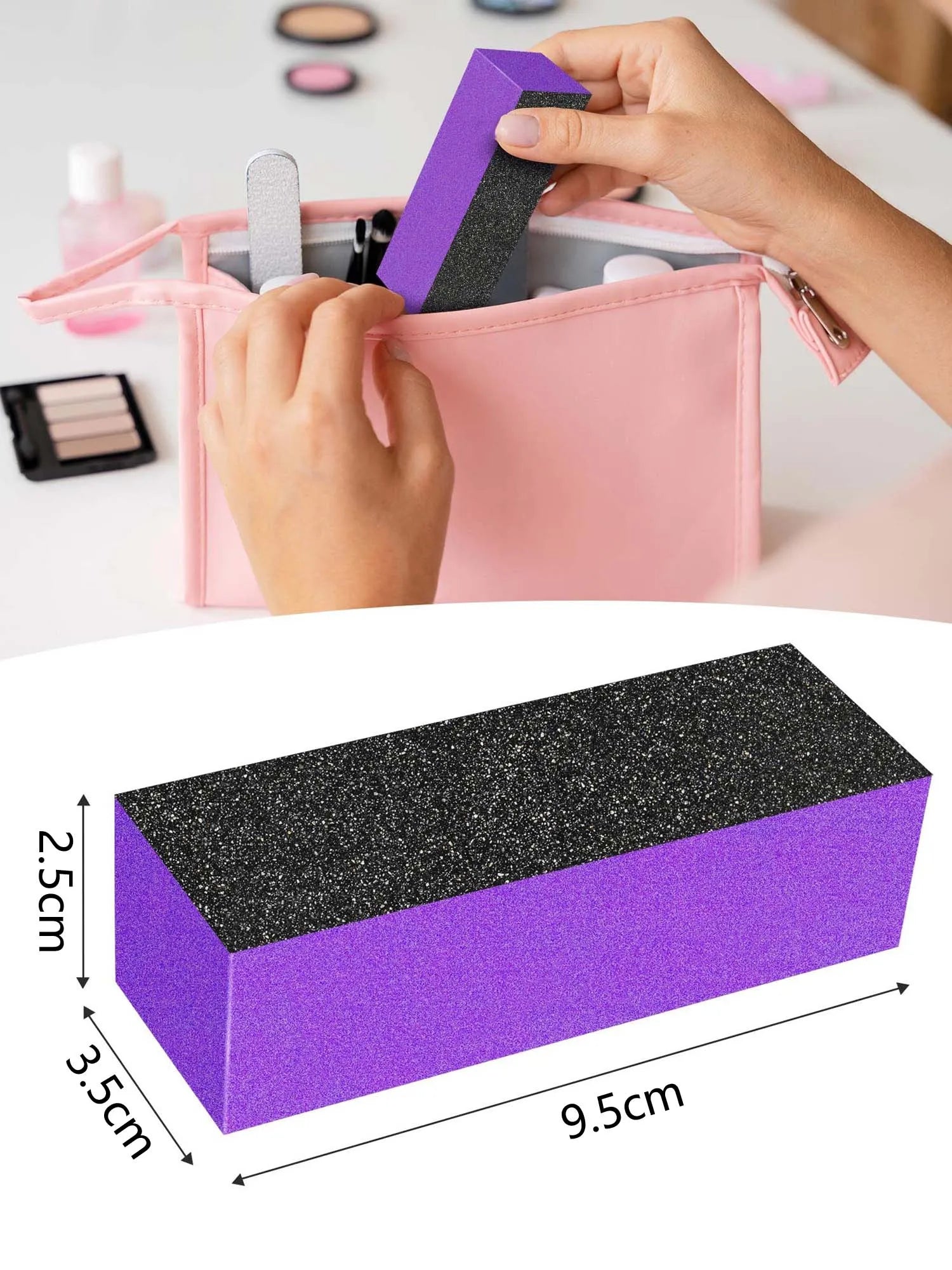 Nail Buffer Sanding Block Polisher Buffing File 60/100 Grit for Acrylic Nail Art Kit Manicure Tools 10 PCS