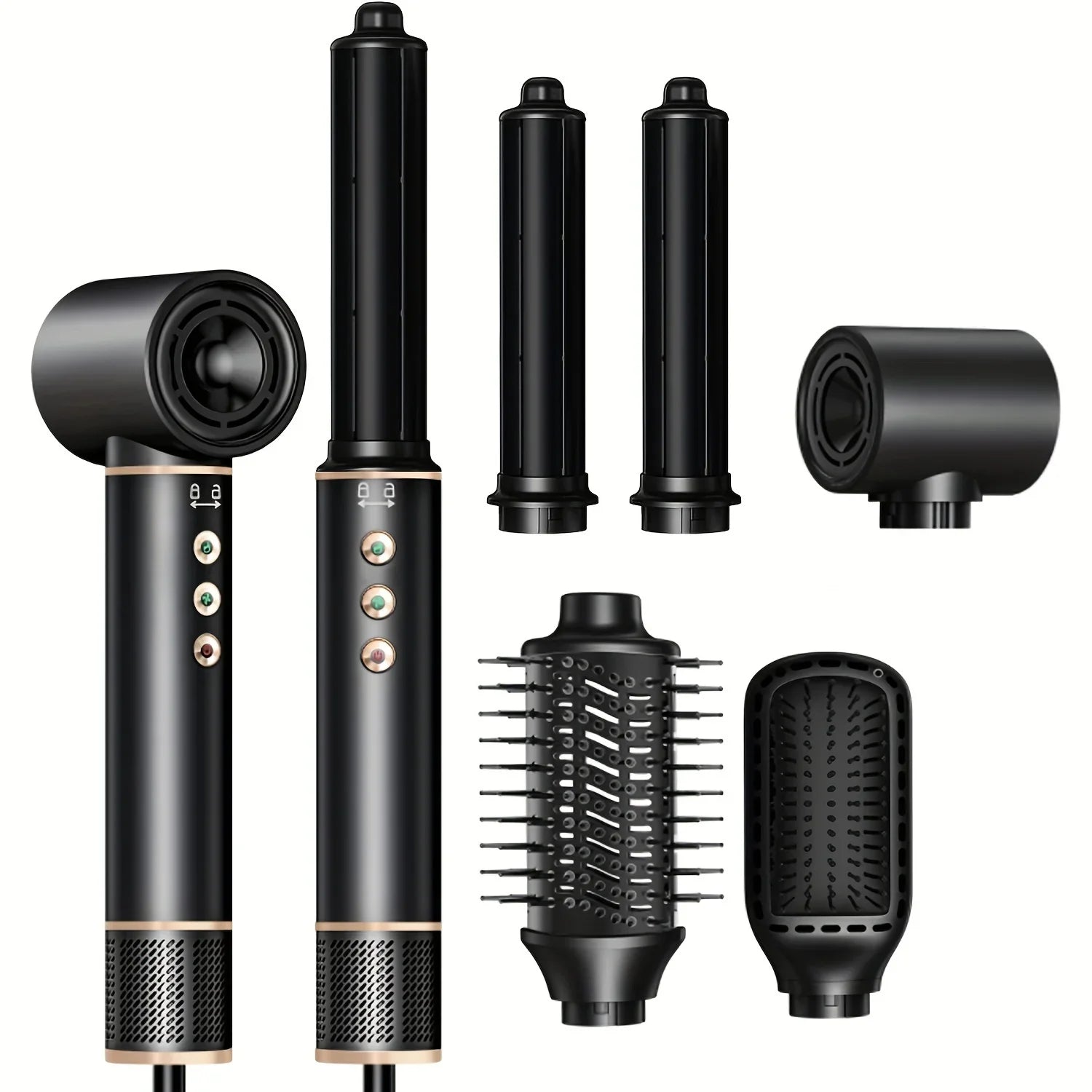 5 in 1 Hair Dryer Brush High Speed Brushless Blow Dryer Negative Ionic Hair Heating Brush Hot Air Styling Comb Auto Hair Curler