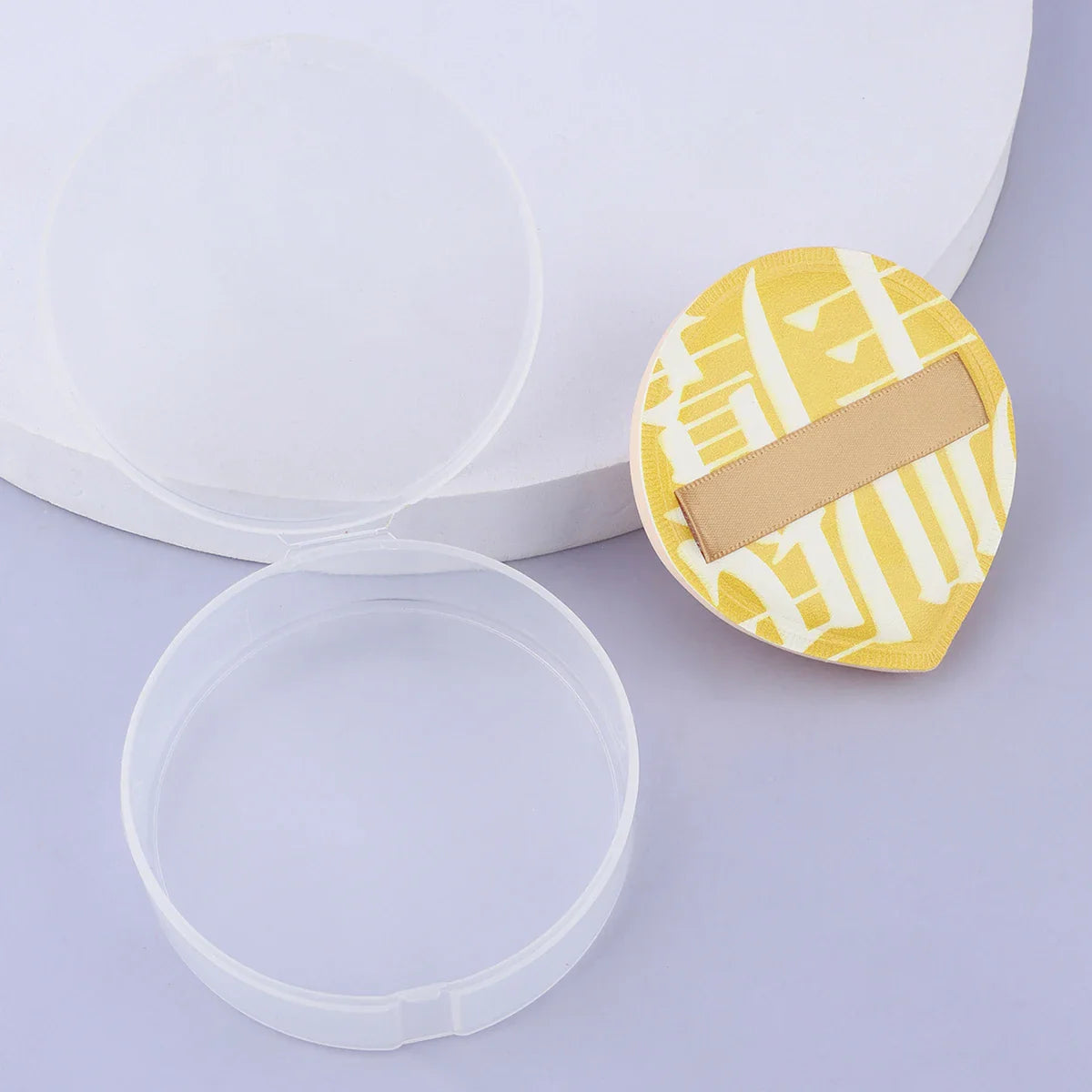 1 pcs Air Cushion Cosmetic Puff Set With Storage Box Makeup Cotton Candy Sponge Soft Leather Clip Wet Dry Use Makeup Tools