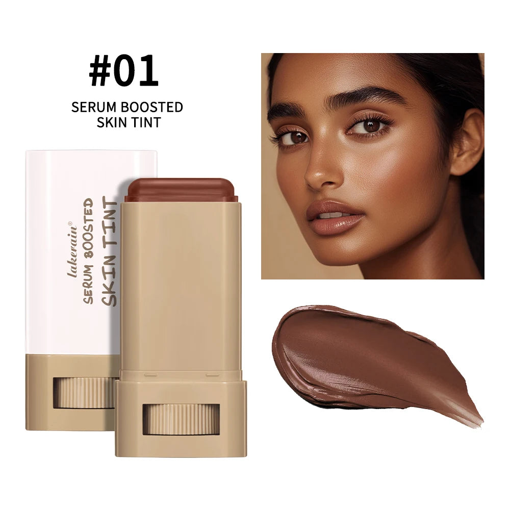 Skin Tint Stick Waterproof Nourishing Solid Tinted Serum Foundation Skin Tint Balm Face Tinted Face Contour Stick Makeup