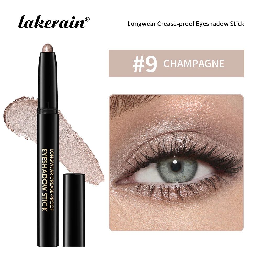 12 Colors Eyeshadow Pencil Stick Shimmer And Matte Waterproof Metallic Glitter Eye Shadow Highlighter Pencil Eyeshadow Cosmetics