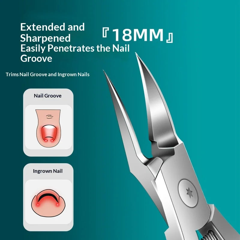 Toe Nail Clipper For Ingrown Or Thick Hard Toenails Trimmer Professional Toenail Nipper Cutter Arc Blade Manicure Scissor Tools