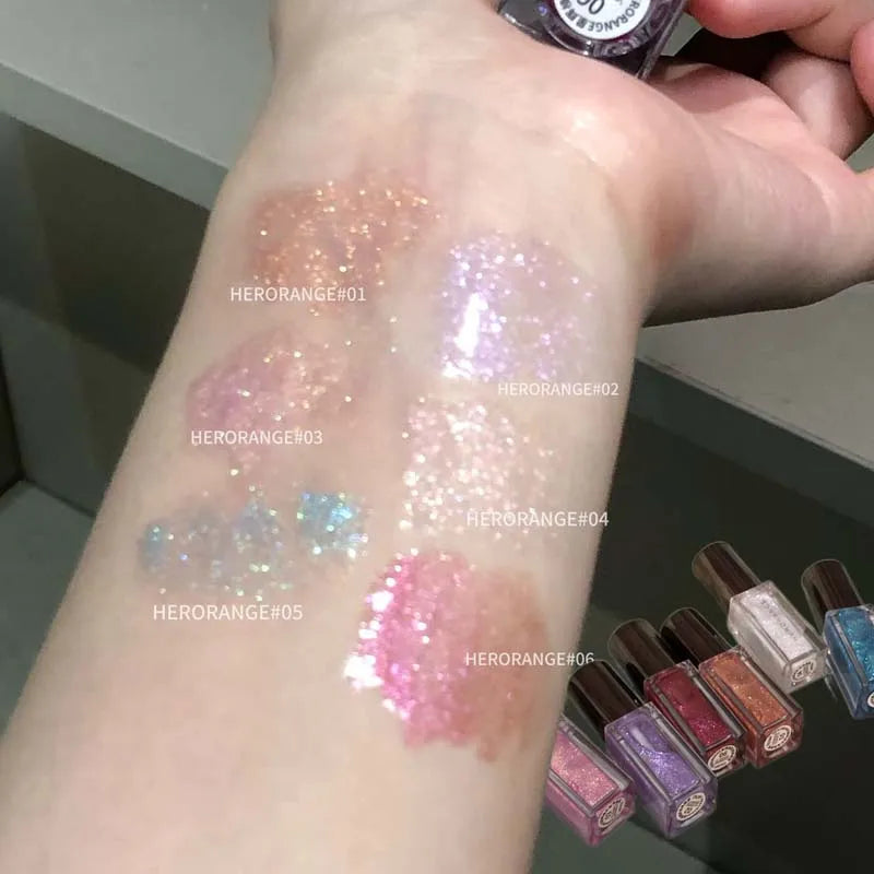 Blue Mermaid Color Pearlescent Shiny Lip Gloss Diamond Crystal Sparkle Lip Tint Milky Way Glitter Lips Waterproof Korean Make Up