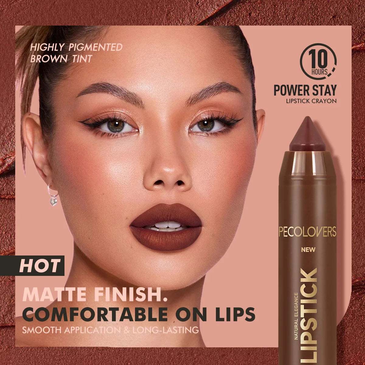 Fine Tip Lip Liner Pen – Soft Mist Matte Lip Crayon, Brown & Red Lipstick Pencil, Lip Contouring, Outline Tint Cosmetic