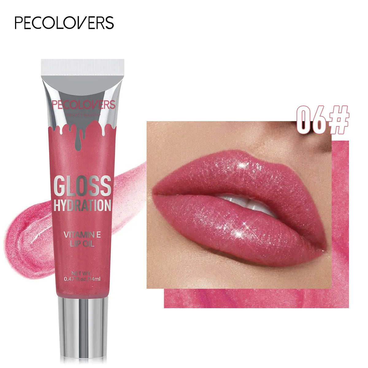 Crystal Jelly Lip Gloss Tube Lip Moisturizing Oil Shiny Lip Oil Moisturizing Women's Lip Gloss Makeup Lip Gloss Cosmetics