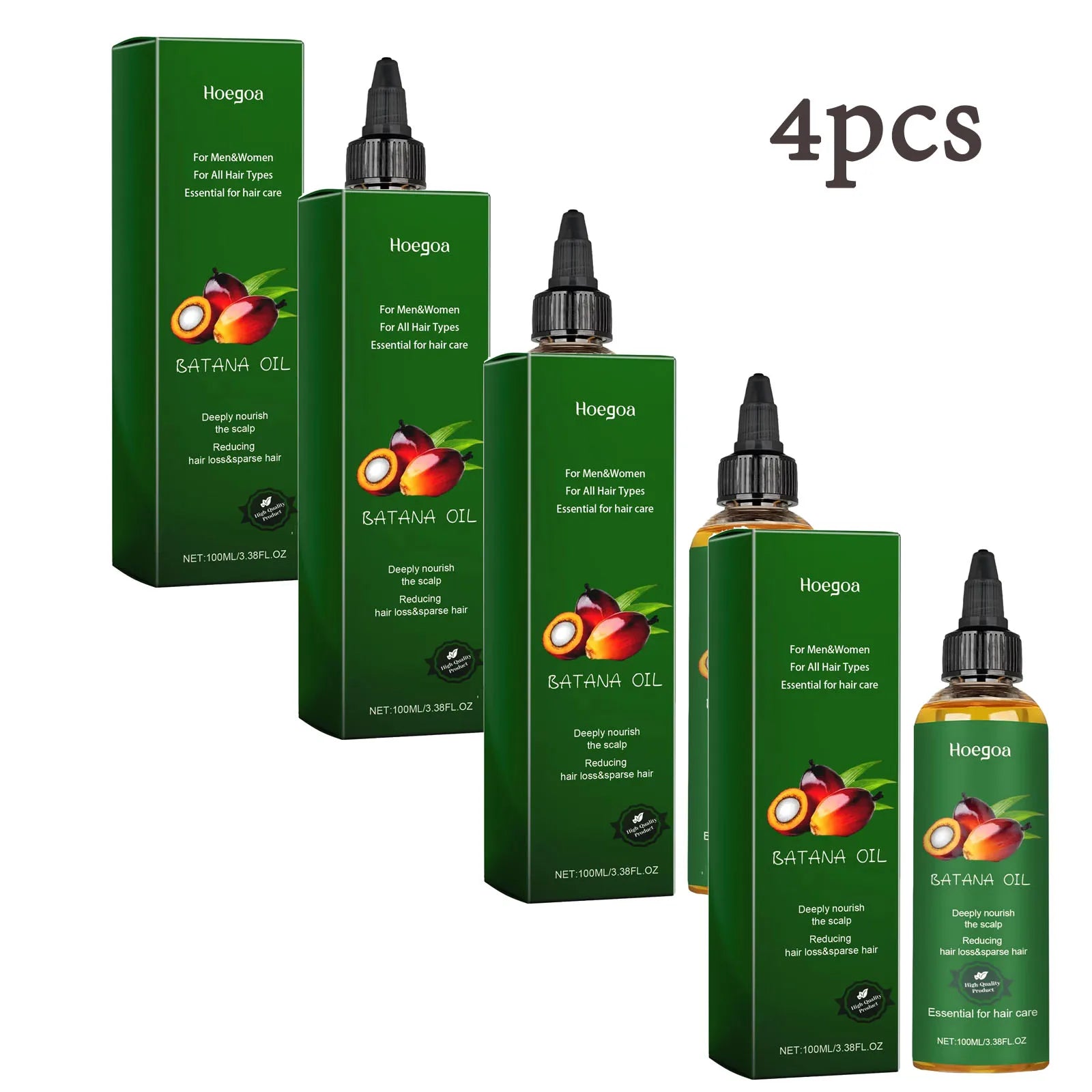 Batana Nourishing Hair Oil Hair Strengthen Repair Split Ends Damage Increase Hair Thickness Smoothness Dense Hair Essential Oil