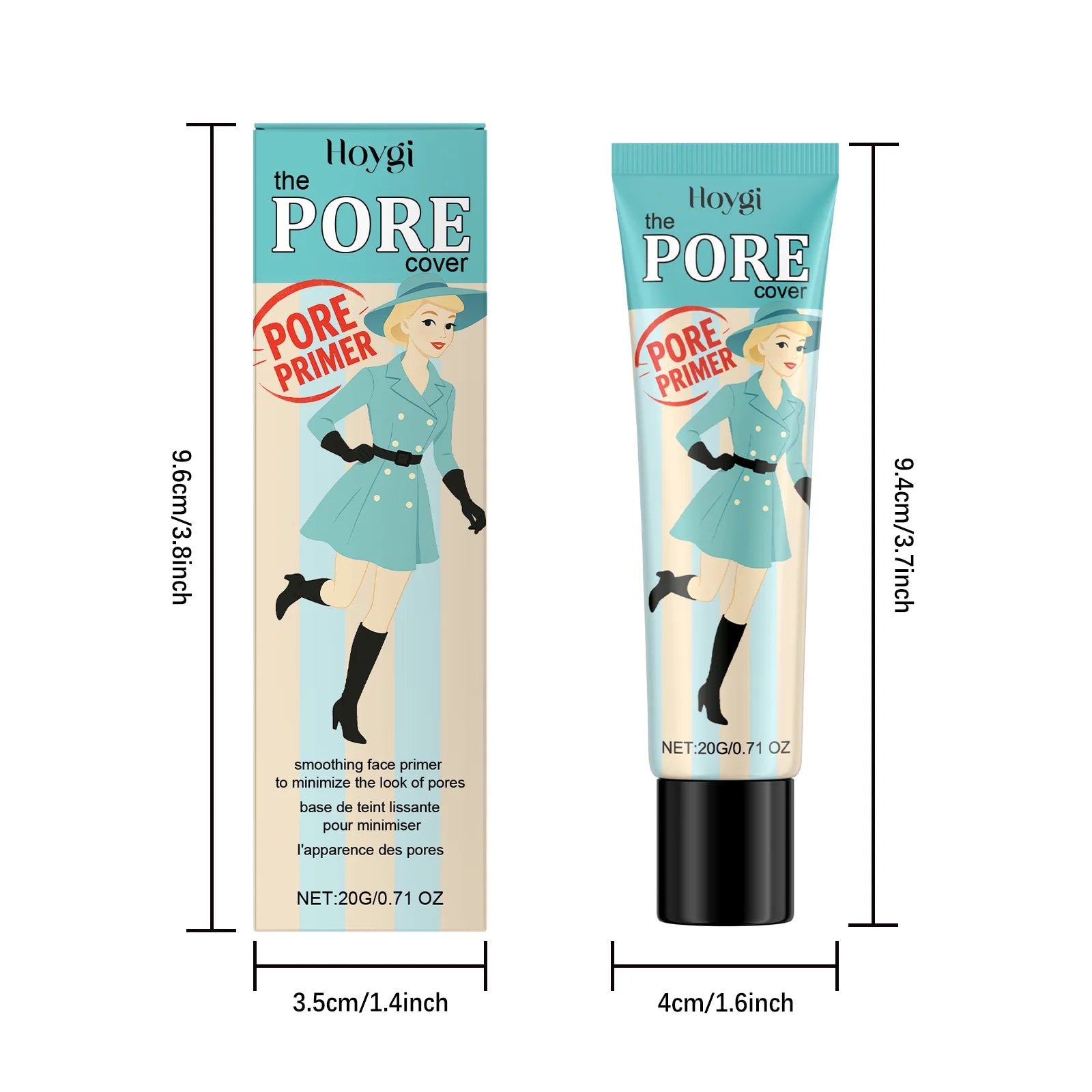 Pre-Makeup Pore Primer Invisible Pores Even Skin Tone Oil Control Smoothing Skin Moisturizing Face Primer for Flawless Makeup