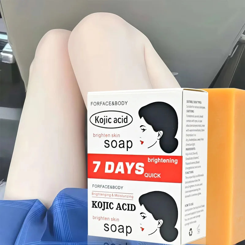 Kojic Acid Soap Whitening Soap Facial Cleansing Remove Black Face Kojic Bleaching Acid Handmad Soap with Vitamin C Deep Cleaning