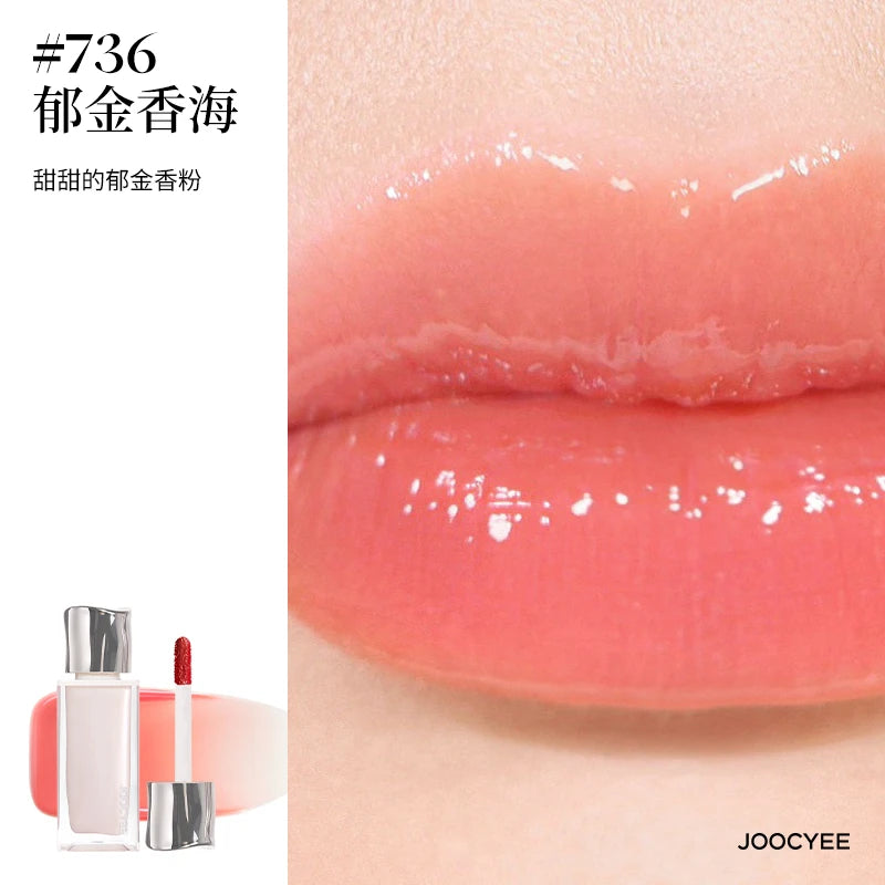 Joocyee Lip Tint Korean Smoked Lip Glaze 3D Lipstick Lip Plumper Gloss Mirror Moisturizing Korean Makeup