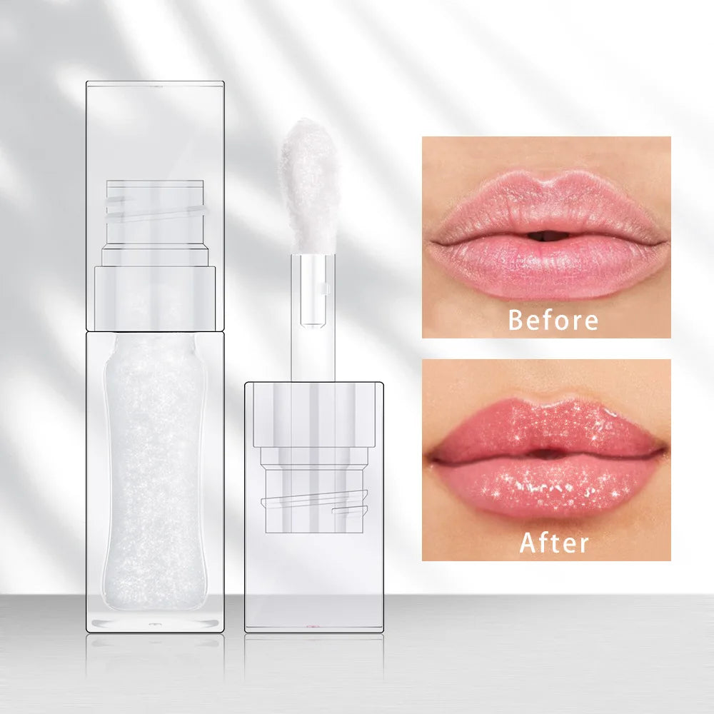 Magic Lip Oil Color Changing Lip Care Plumper Long lasting Moisturizing Cruelty Free Vegan Glitter Lipgloss Custom Logo 5pcs